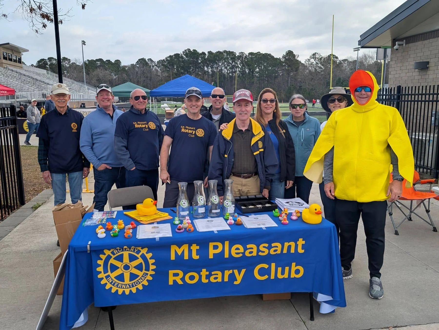 Mt Pleasant Rotary Club members at The Soccer Classic.